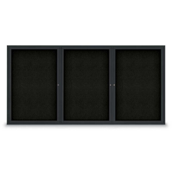 Sliding Door Indoor Enclosed Corkboard, 9